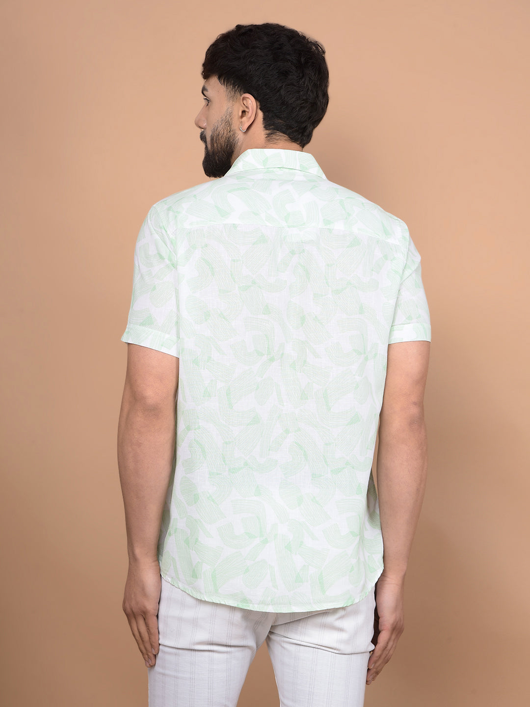 Green Printed Shirt-Men Shirts-Crimsoune Club