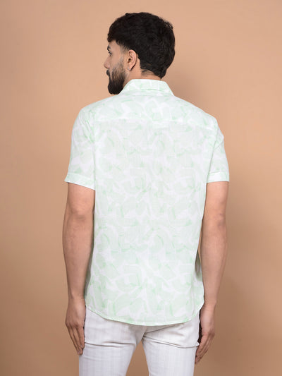 Green Printed Shirt-Men Shirts-Crimsoune Club