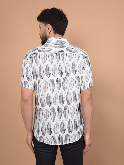 Blue Floral Print Shirt-Men Shirts-Crimsoune Club