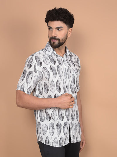 Blue Floral Print Shirt-Men Shirts-Crimsoune Club