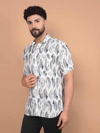 Blue Floral Print Shirt-Men Shirts-Crimsoune Club