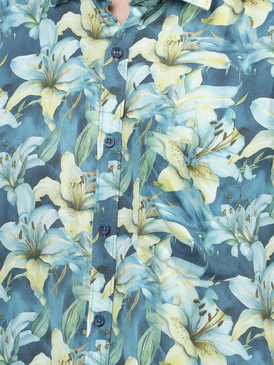 Multi-Color Floral Print Shirt-Men Shirts-Crimsoune Club