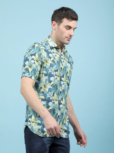 Multi-Color Floral Print Shirt-Men Shirts-Crimsoune Club
