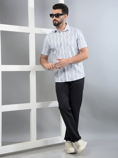 Green Printed 100% Cotton Shirt-Men Shirts-Crimsoune Club