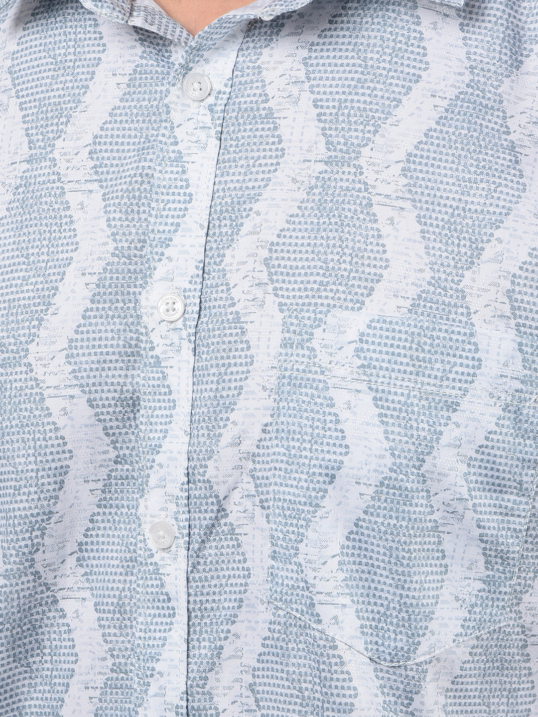 Green Printed 100% Cotton Shirt-Men Shirts-Crimsoune Club