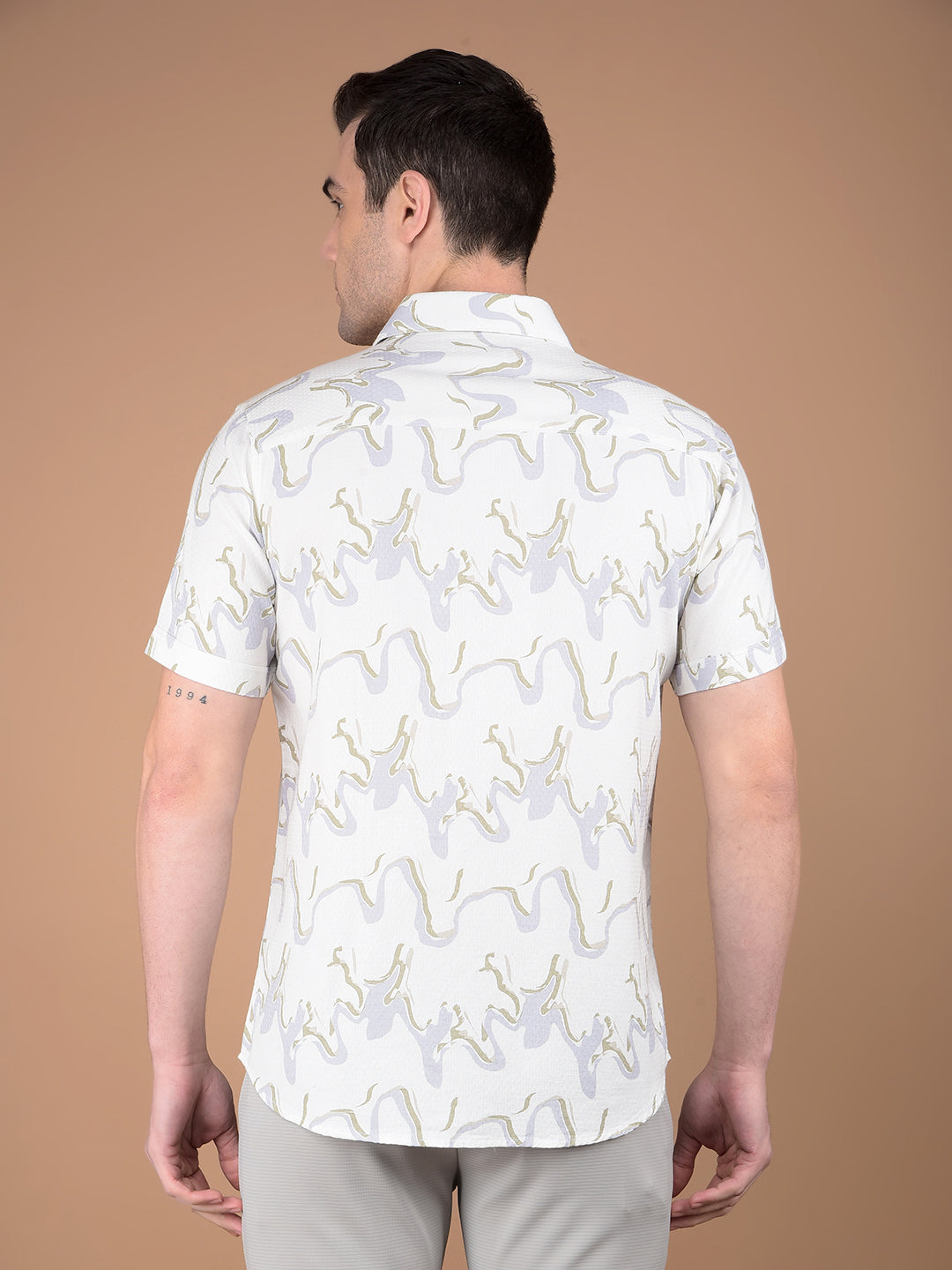 White Printed Shirt-Men Shirts-Crimsoune Club