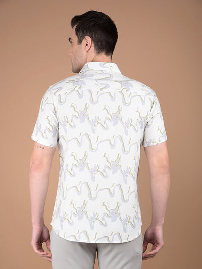 White Printed Shirt-Men Shirts-Crimsoune Club