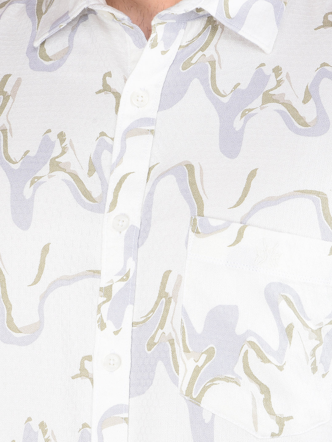 White Printed Shirt-Men Shirts-Crimsoune Club