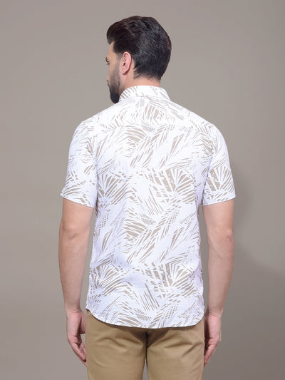 Olive Printed Shirt-Men Shirts-Crimsoune Club