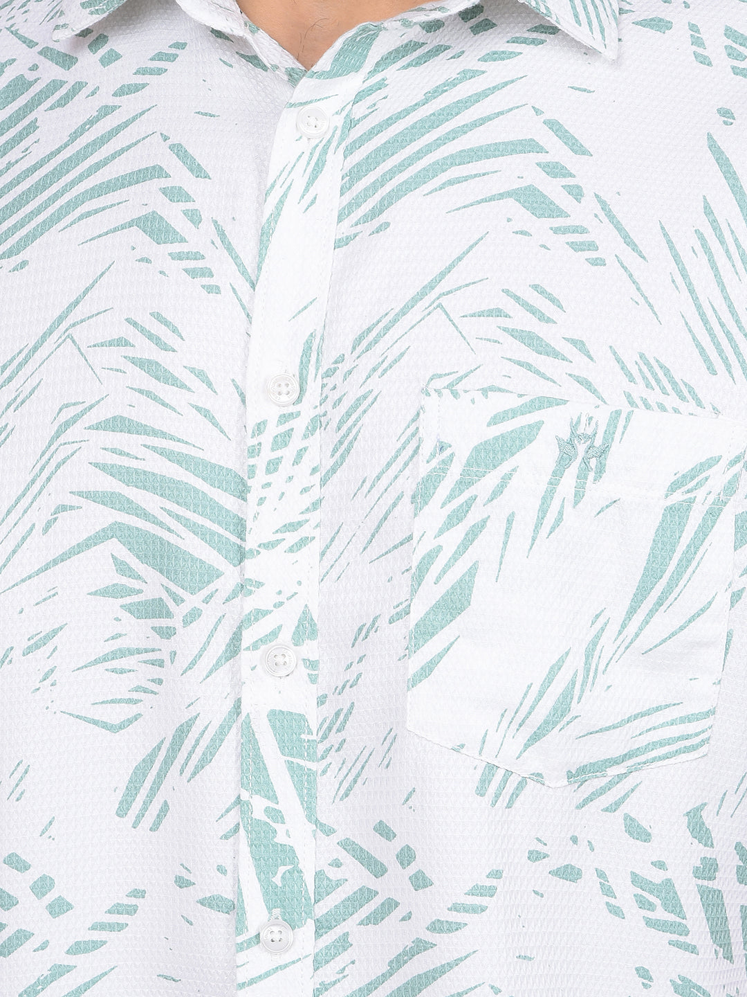 Green Printed Shirt-Men Shirts-Crimsoune Club