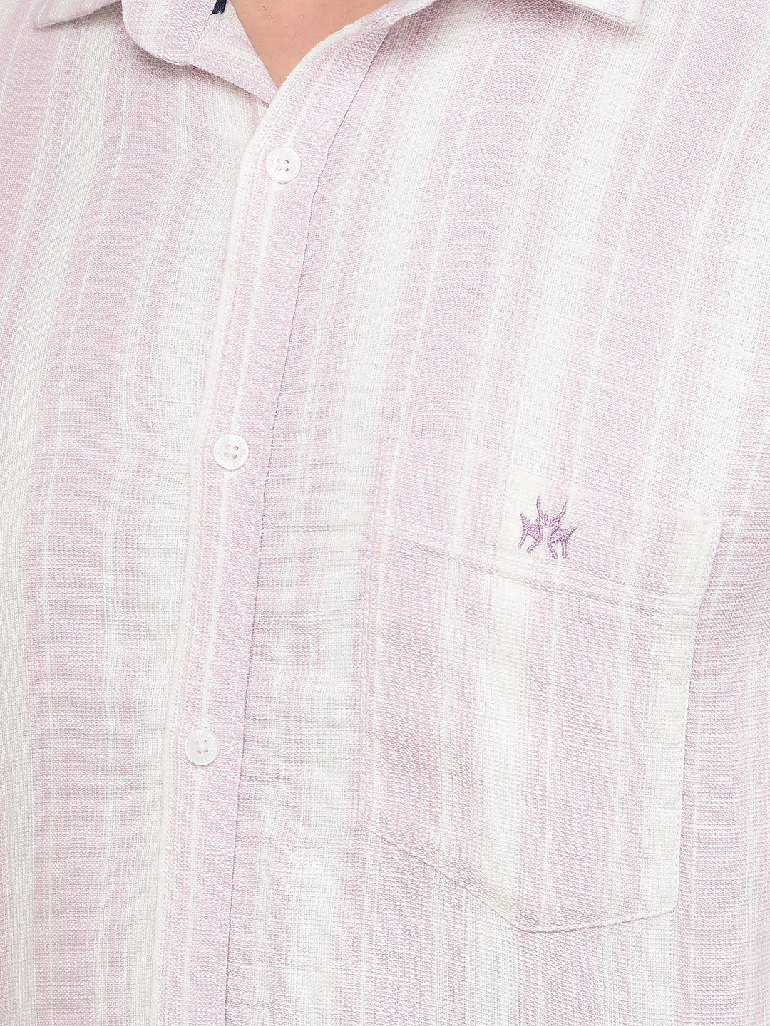 Purple Vertical Stripes 100% Cotton Shirt-Men Shirts-Crimsoune Club