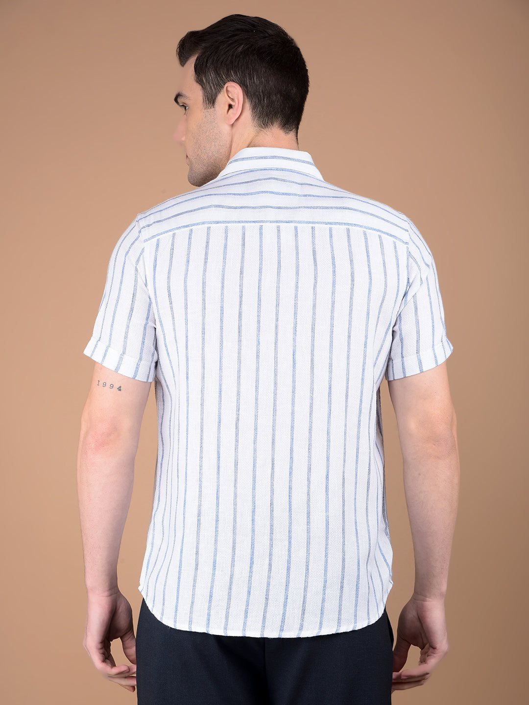 White Vertical Stripes Shirt-Men Shirts-Crimsoune Club