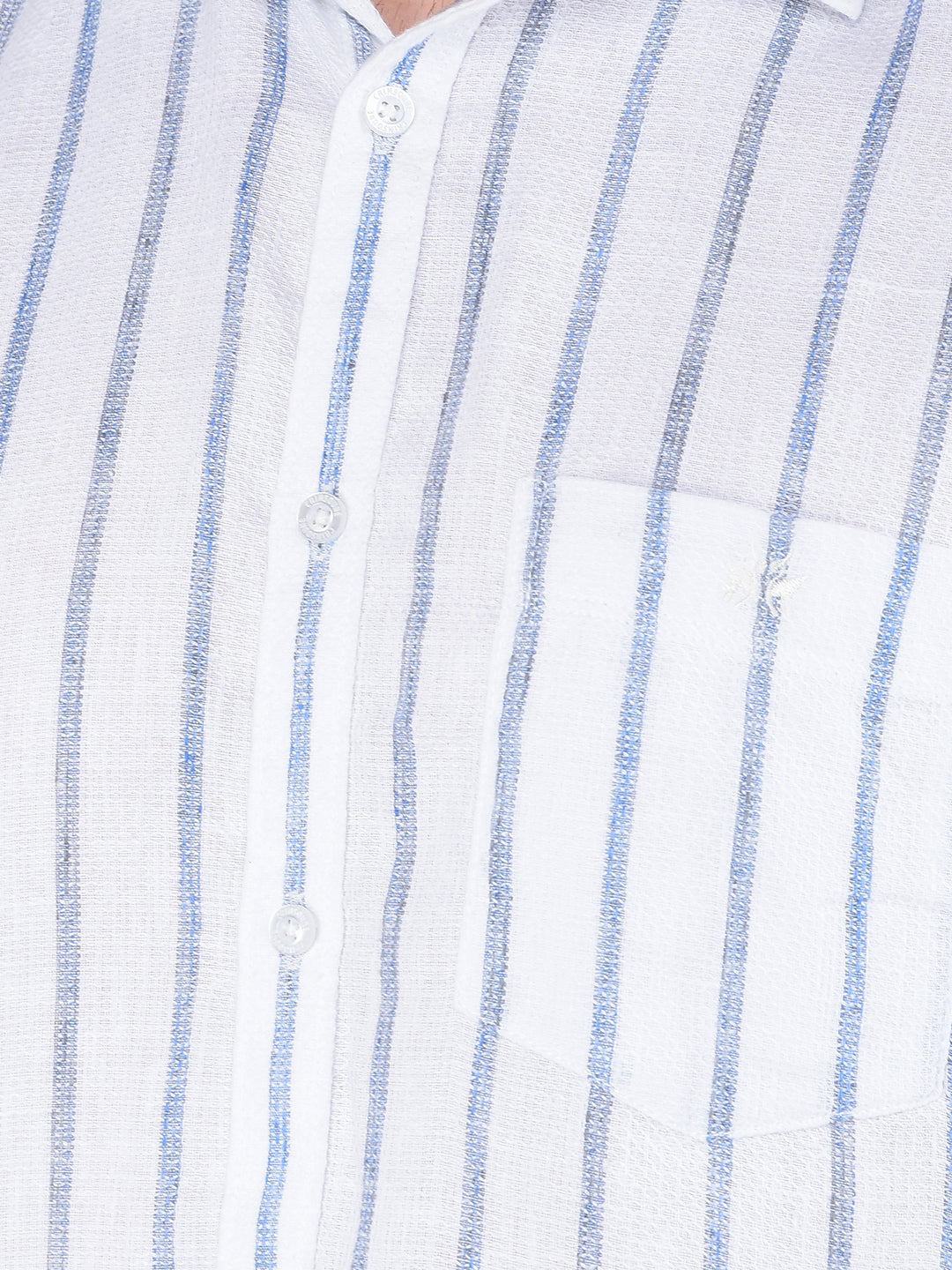 White Vertical Stripes Shirt-Men Shirts-Crimsoune Club