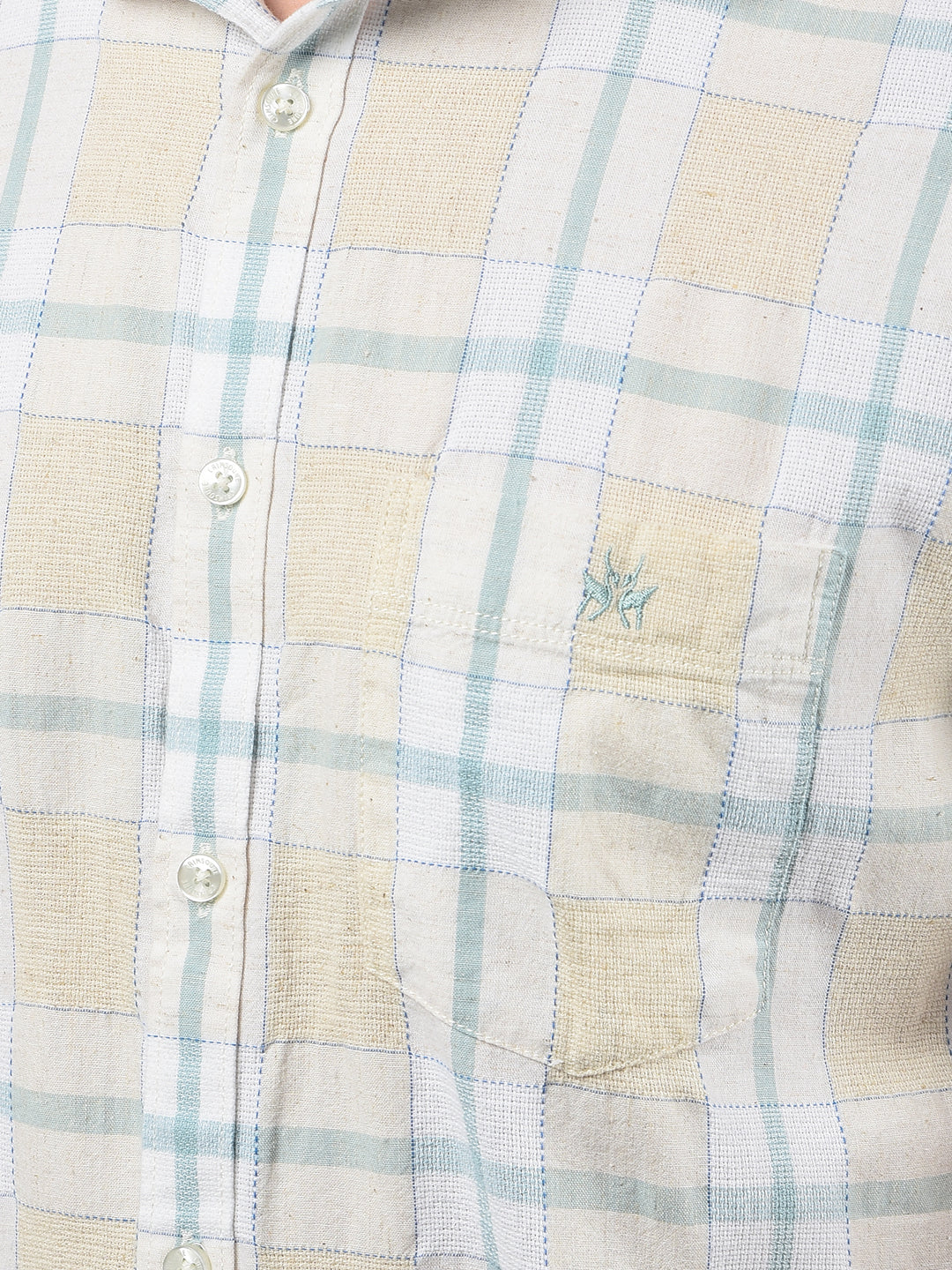 Multi-Color Checked Linen Shirt-Men Shirts-Crimsoune Club