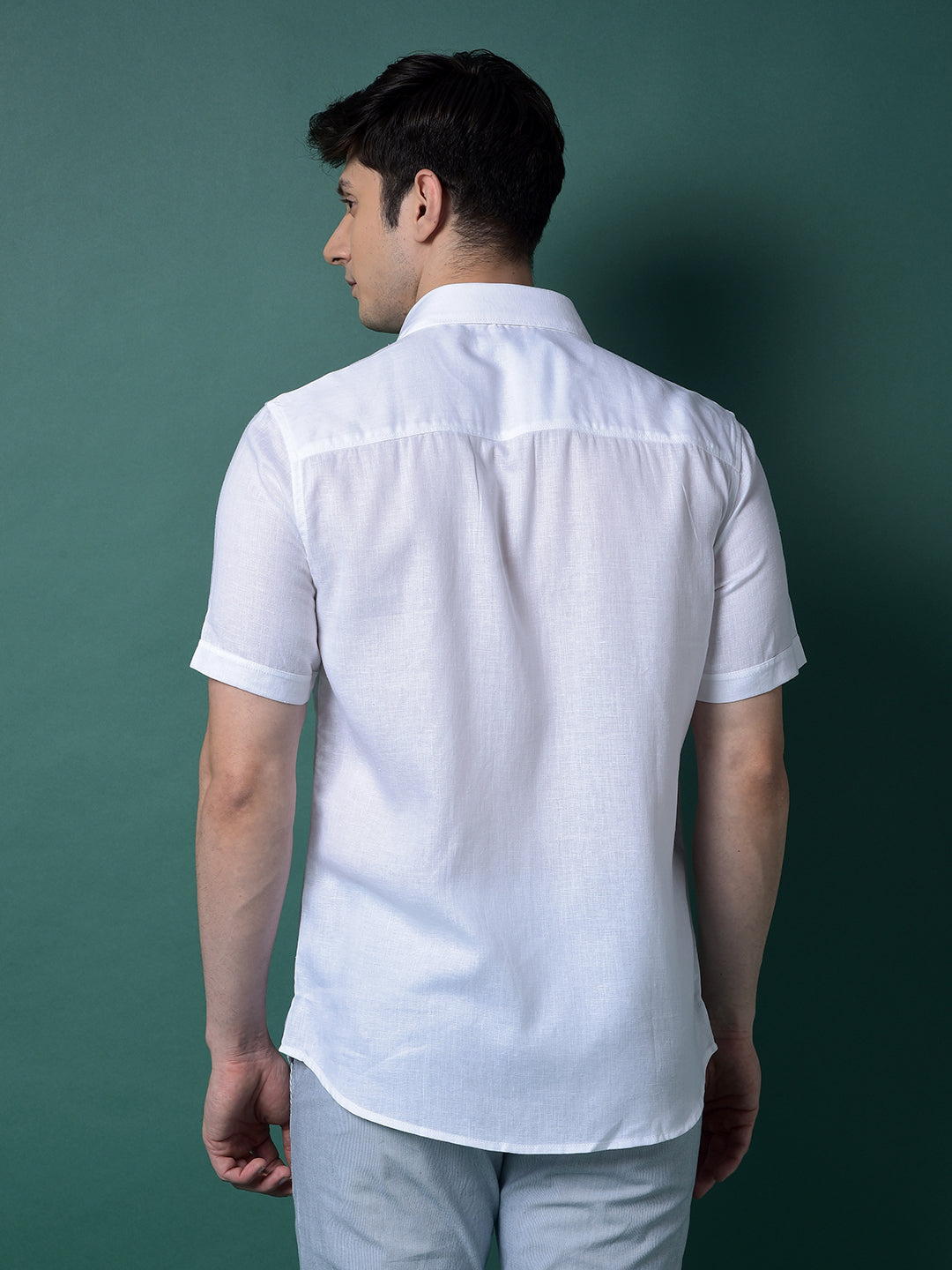White Linen Shirt-Men Shirts-Crimsoune Club
