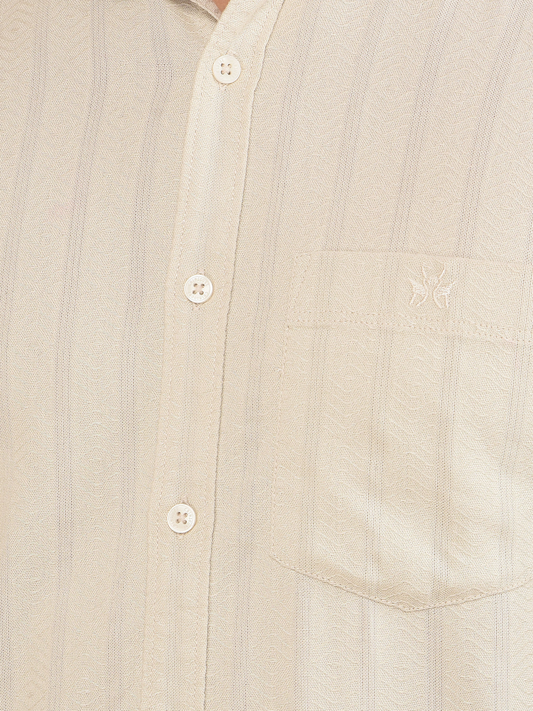 Beige Vertical Stripes Shirt-Men Shirts-Crimsoune Club