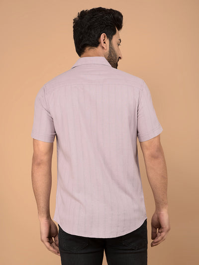 Purple Vertical Stripes Shirt-Men Shirts-Crimsoune Club