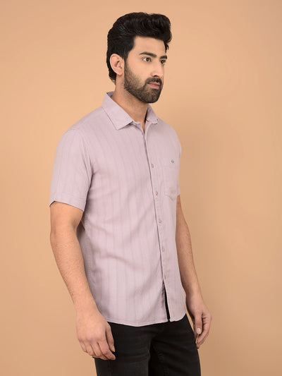 Purple Vertical Stripes Shirt-Men Shirts-Crimsoune Club