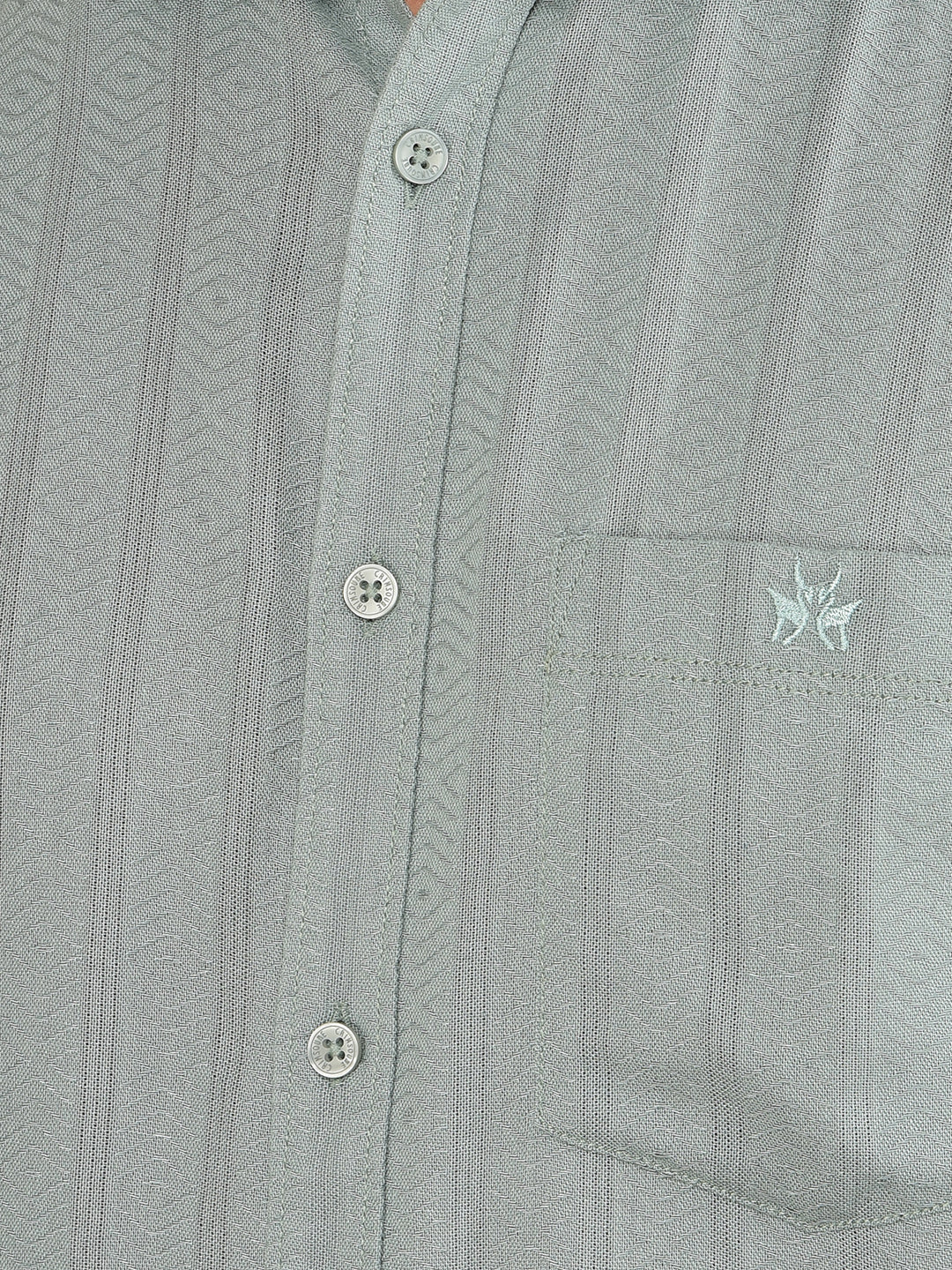 Green Vertical Stripes Shirt-Men Shirts-Crimsoune Club