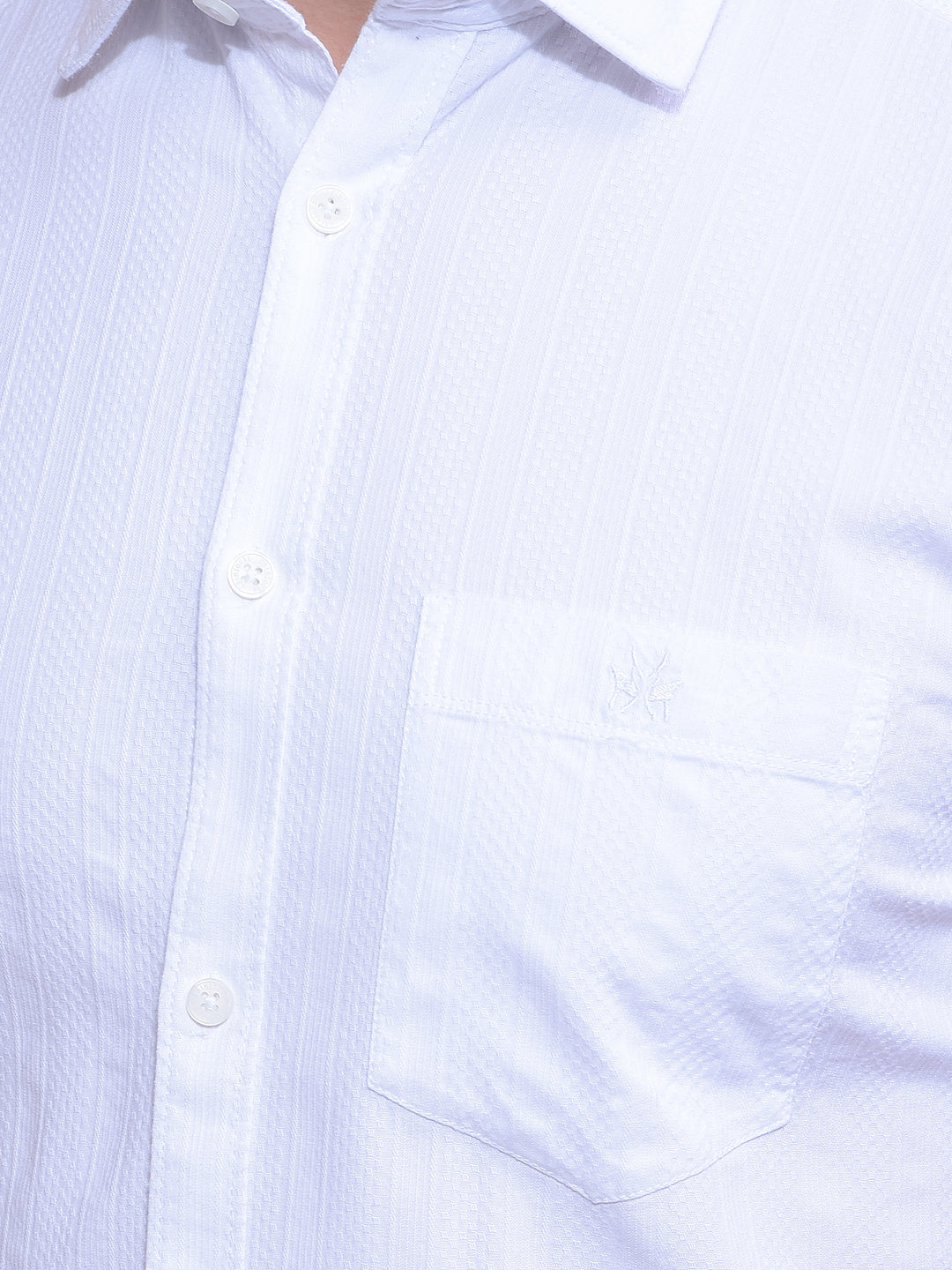 White Vertical Stripes Shirt-Men Shirts-Crimsoune Club