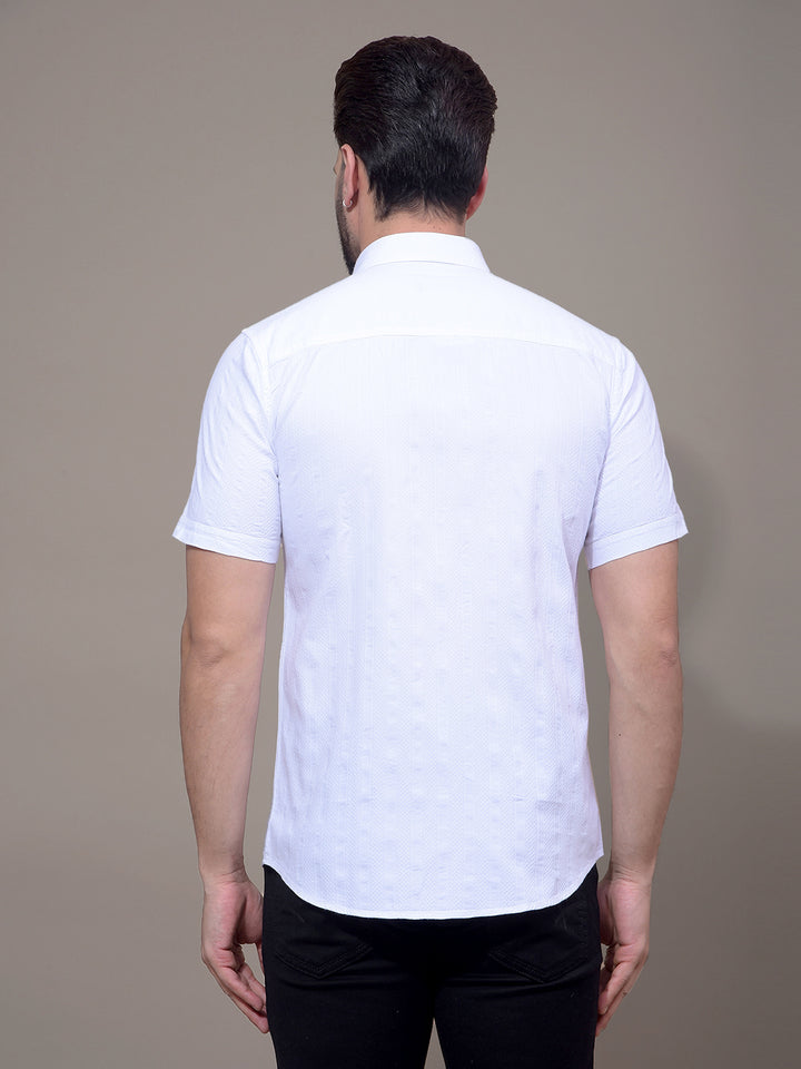 White Vertical Stripes Shirt-Men Shirts-Crimsoune Club