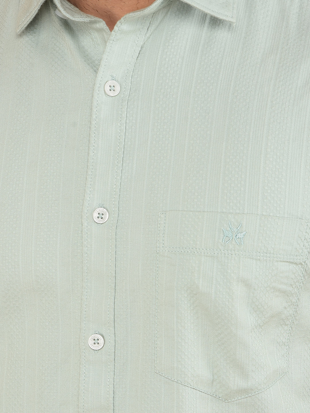 Green Vertical Stripes Shirt-Men Shirts-Crimsoune Club