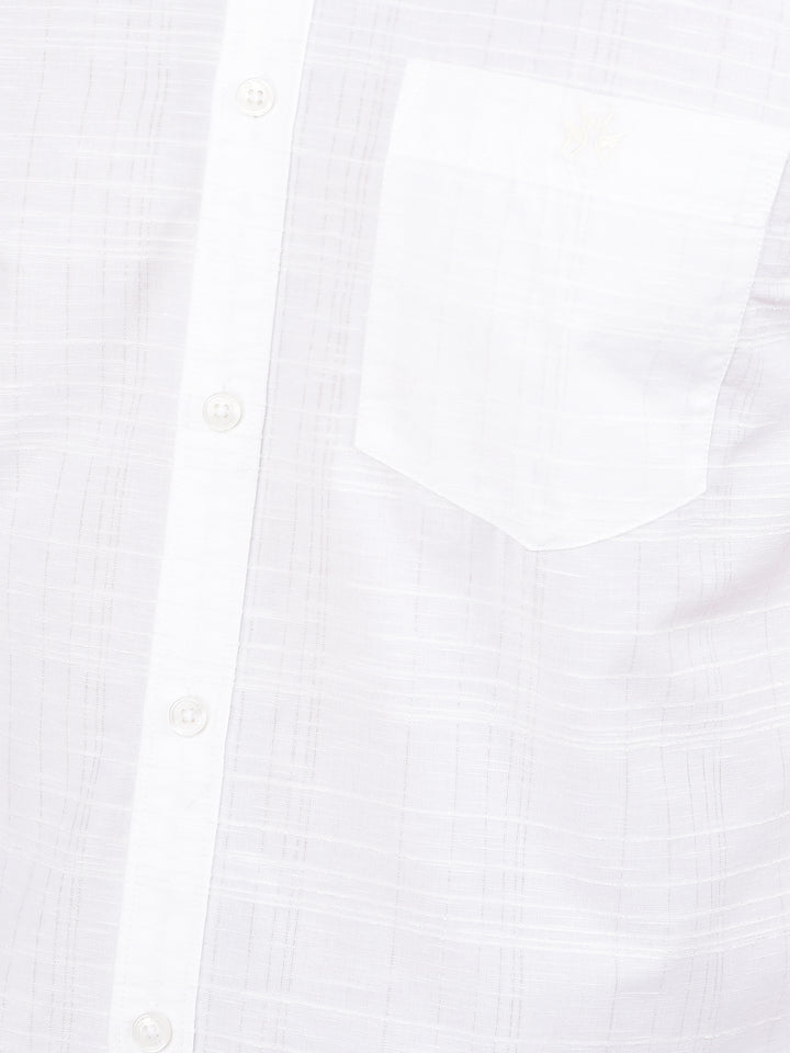 White Checked Shirt-Men Shirts-Crimsoune Club