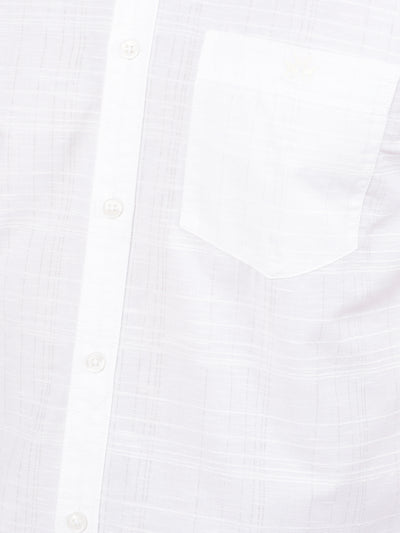 White Checked Shirt-Men Shirts-Crimsoune Club