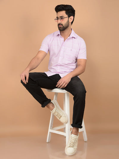 Pink Checked Shirt-Men Shirts-Crimsoune Club