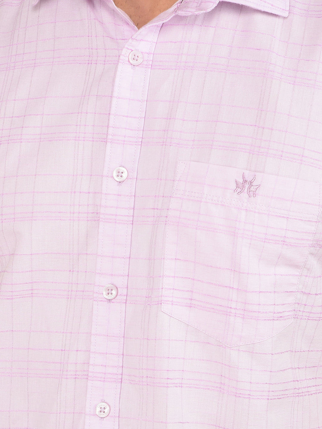 Pink Checked Shirt-Men Shirts-Crimsoune Club
