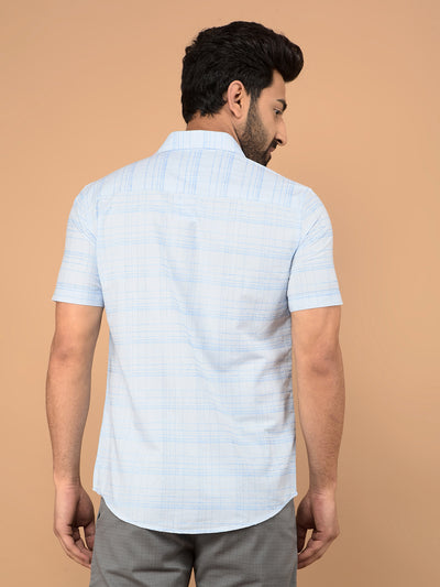 Blue Checked Shirt-Men Shirts-Crimsoune Club