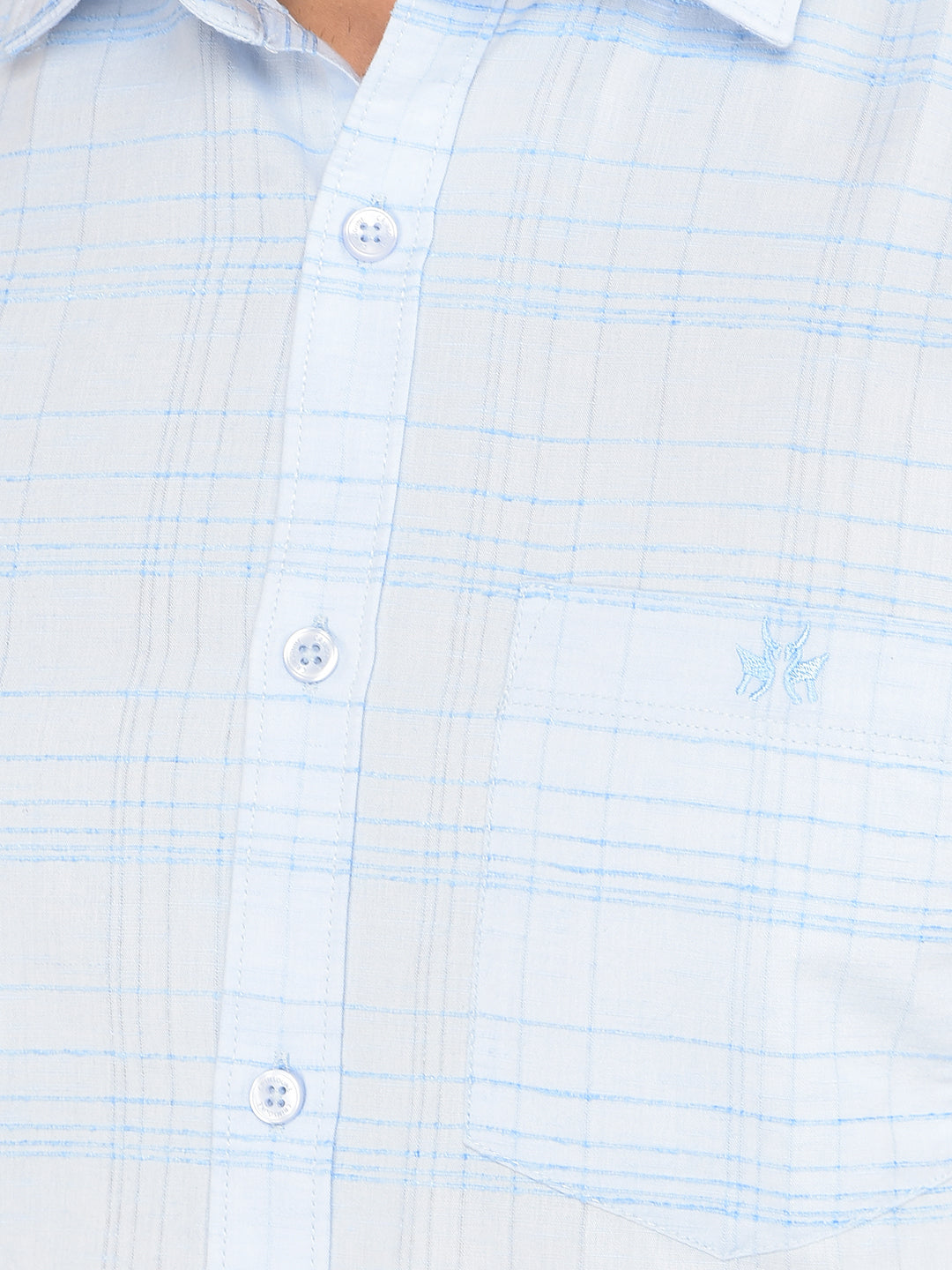 Blue Checked Shirt-Men Shirts-Crimsoune Club