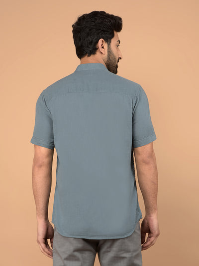 Green 100% Cotton Shirt-Men Shirts-Crimsoune Club