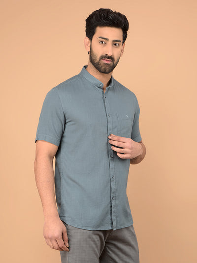 Green 100% Cotton Shirt-Men Shirts-Crimsoune Club