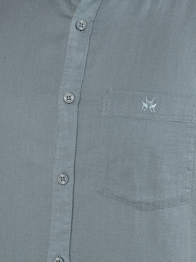 Green 100% Cotton Shirt-Men Shirts-Crimsoune Club