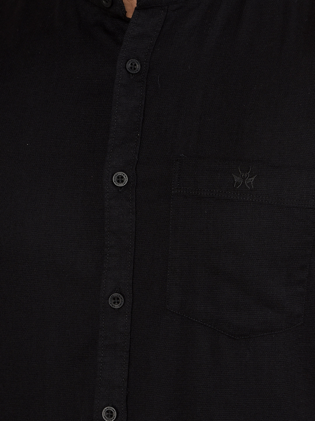 Black 100% Cotton Shirt-Men Shirts-Crimsoune Club