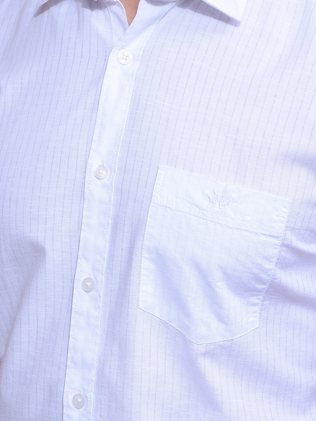 White Vertical Stripes Shirt-Men Shirts-Crimsoune Club