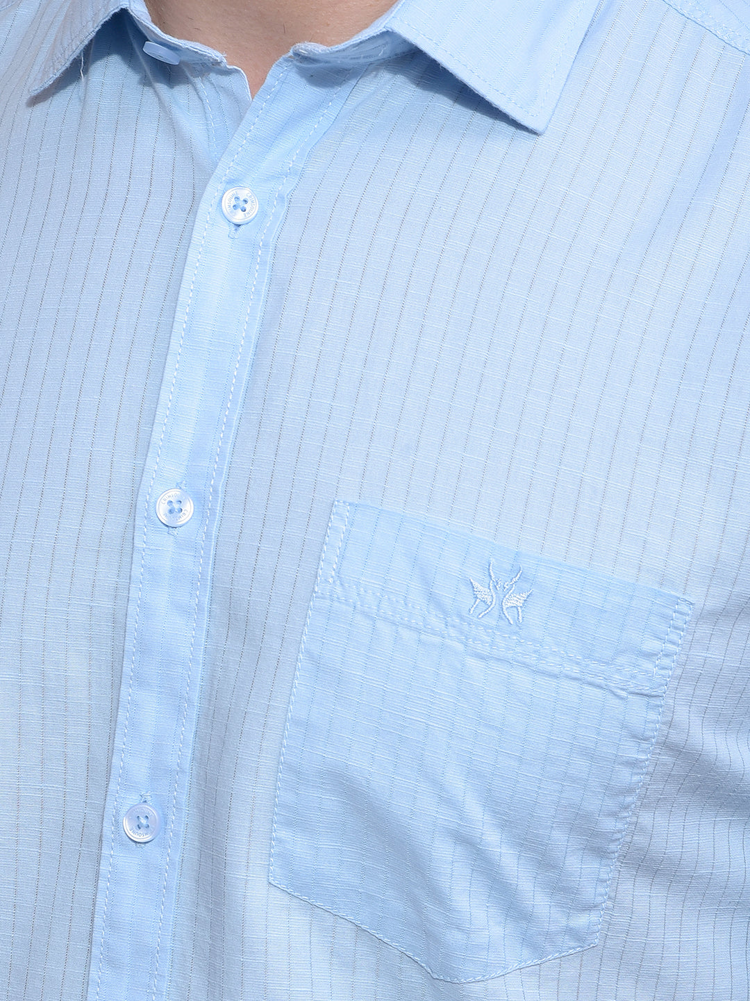 Blue Vertical Stripes Shirt-Men Shirts-Crimsoune Club