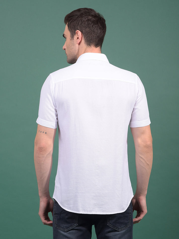 White Printed Shirt-Men Shirts-Crimsoune Club