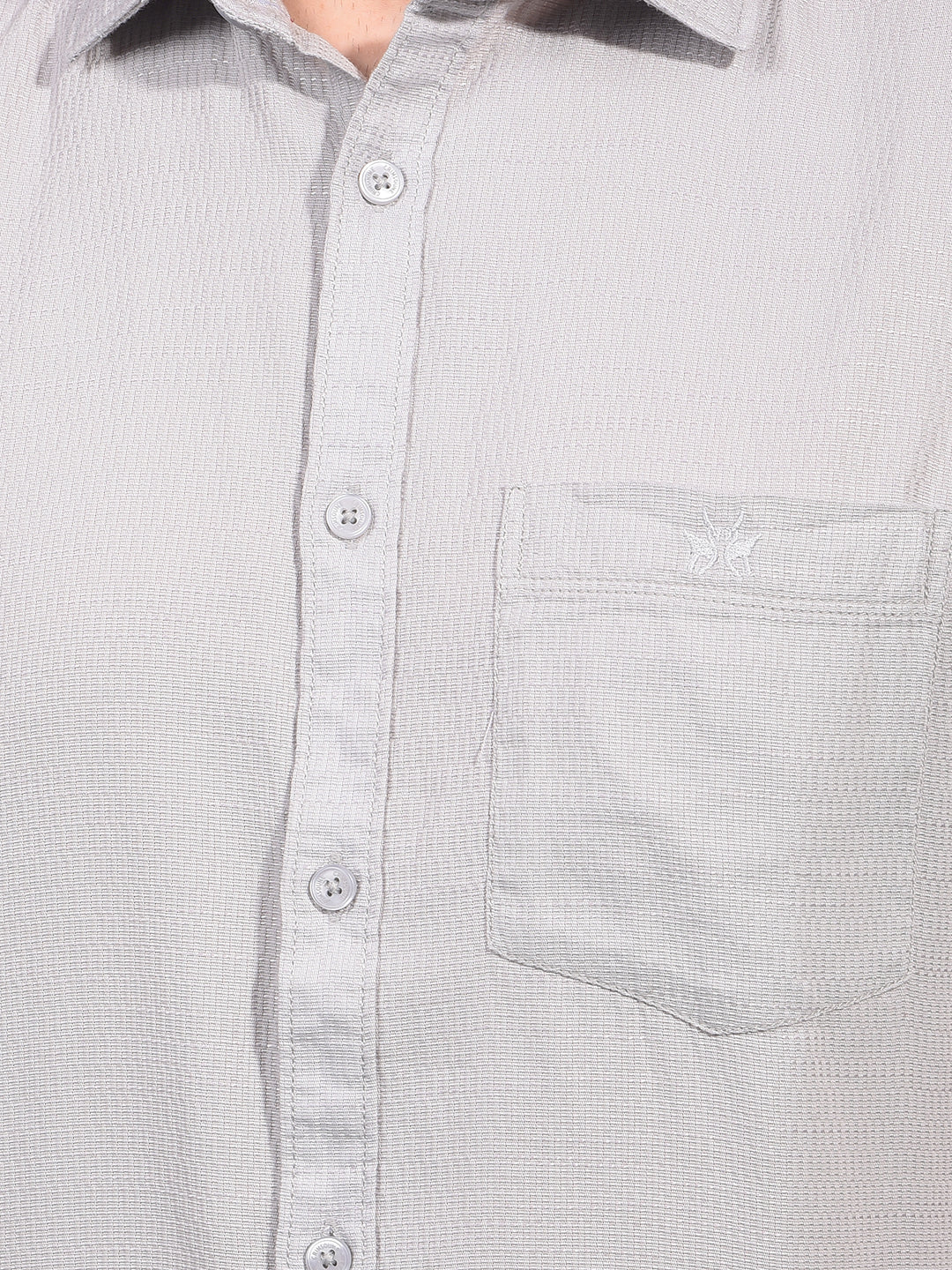 Grey Printed Shirt-Men Shirts-Crimsoune Club