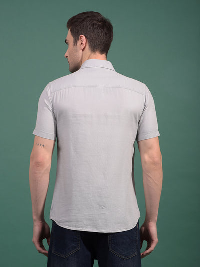 Grey Printed Shirt-Men Shirts-Crimsoune Club