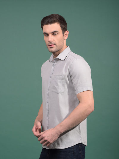 Grey Printed Shirt-Men Shirts-Crimsoune Club