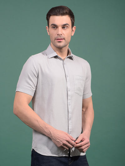 Grey Printed Shirt-Men Shirts-Crimsoune Club