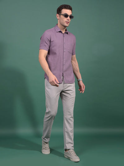 Purple Printed Shirt-Men Shirts-Crimsoune Club