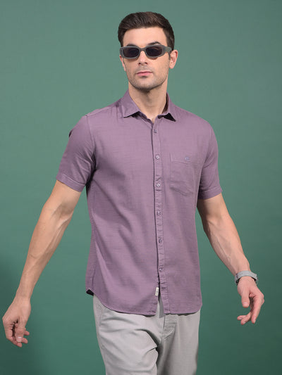 Purple Printed Shirt-Men Shirts-Crimsoune Club