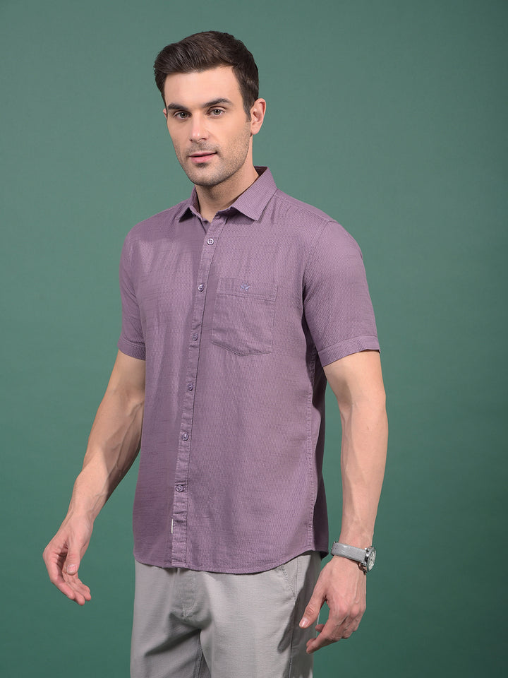 Purple Printed Shirt-Men Shirts-Crimsoune Club