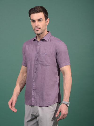 Purple Printed Shirt-Men Shirts-Crimsoune Club
