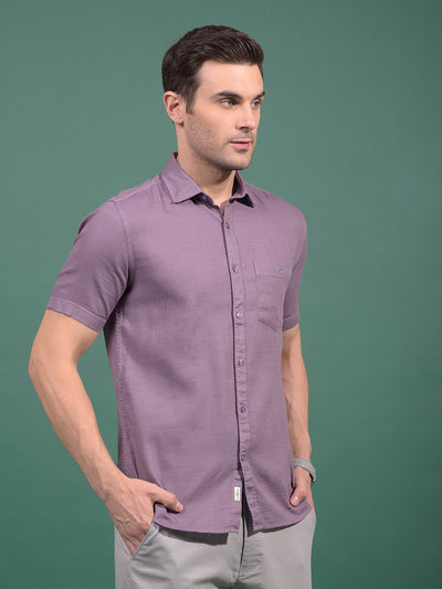 Purple Printed Shirt-Men Shirts-Crimsoune Club