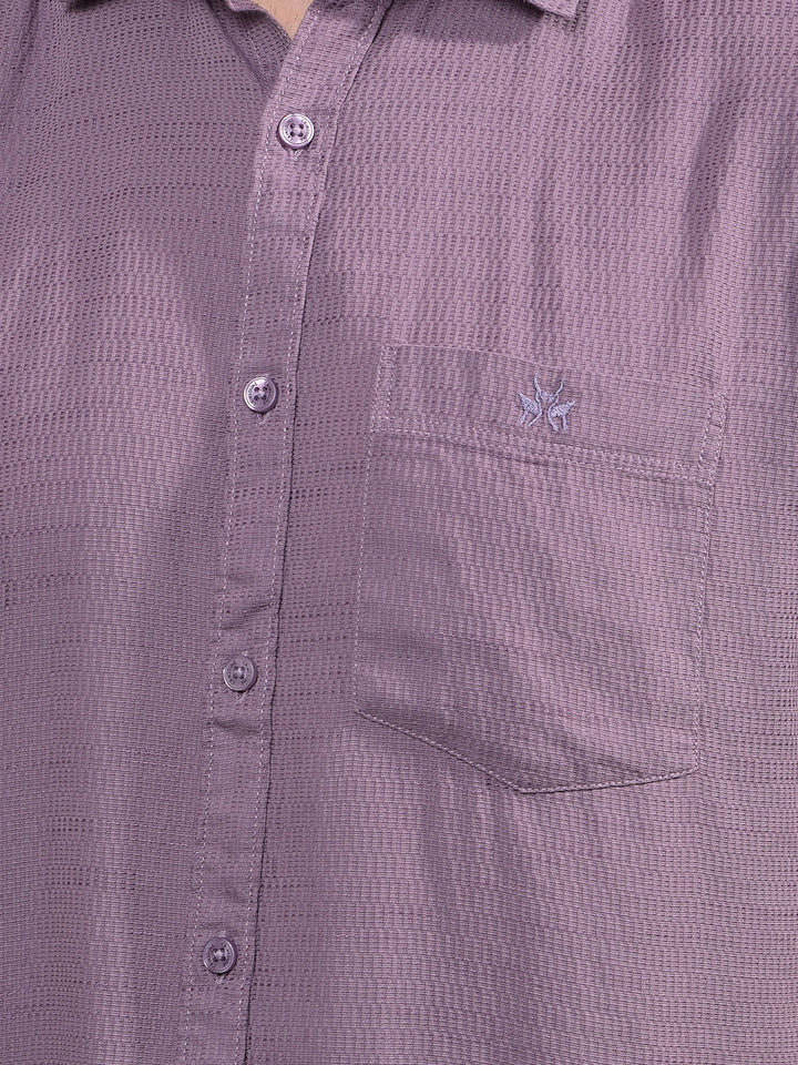 Purple Printed Shirt-Men Shirts-Crimsoune Club