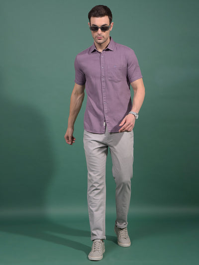 Purple Printed Shirt-Men Shirts-Crimsoune Club